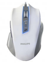 飞利浦电竞机械牧马人游戏鼠标 有线usb电脑lol专用竞技宏编程cf白色