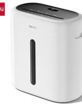 得力G10碎纸机电动白色四级保密15L容量可带钉碎纸文件高速碎纸